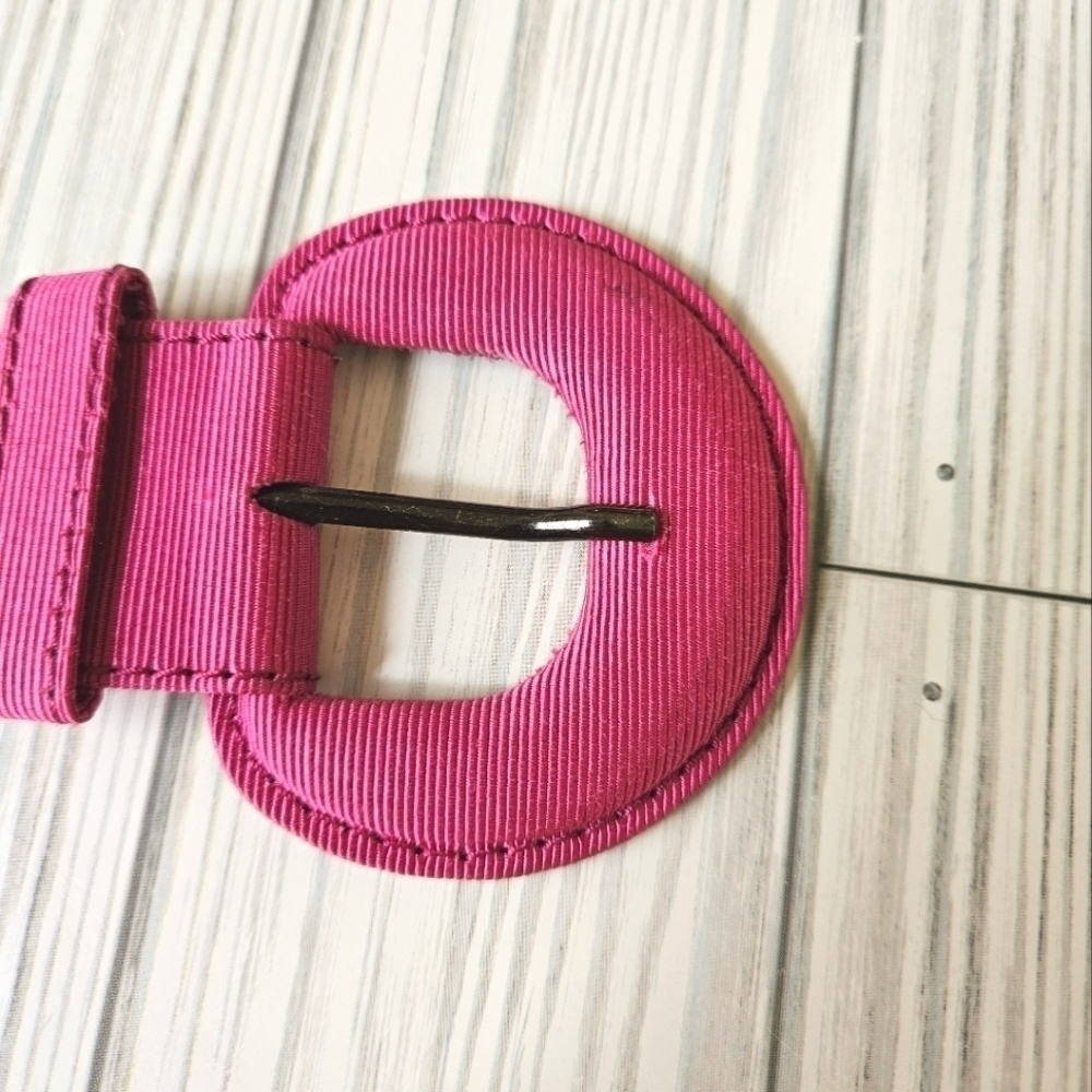 Yves Saint Laurent Rive Gauche Woven Cinch Waist Belt in Pink Size 28 - Picture 6 of 10